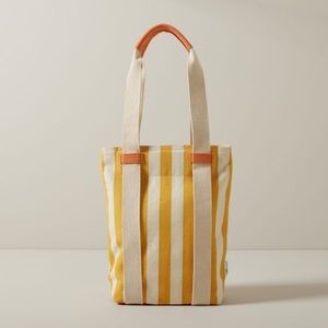 NWOT OUI Blue & White Striped Back Pack Tote